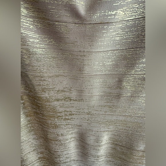 Herve Leger Gold Dress - size medium, gorgeous - Picture 4 of 14